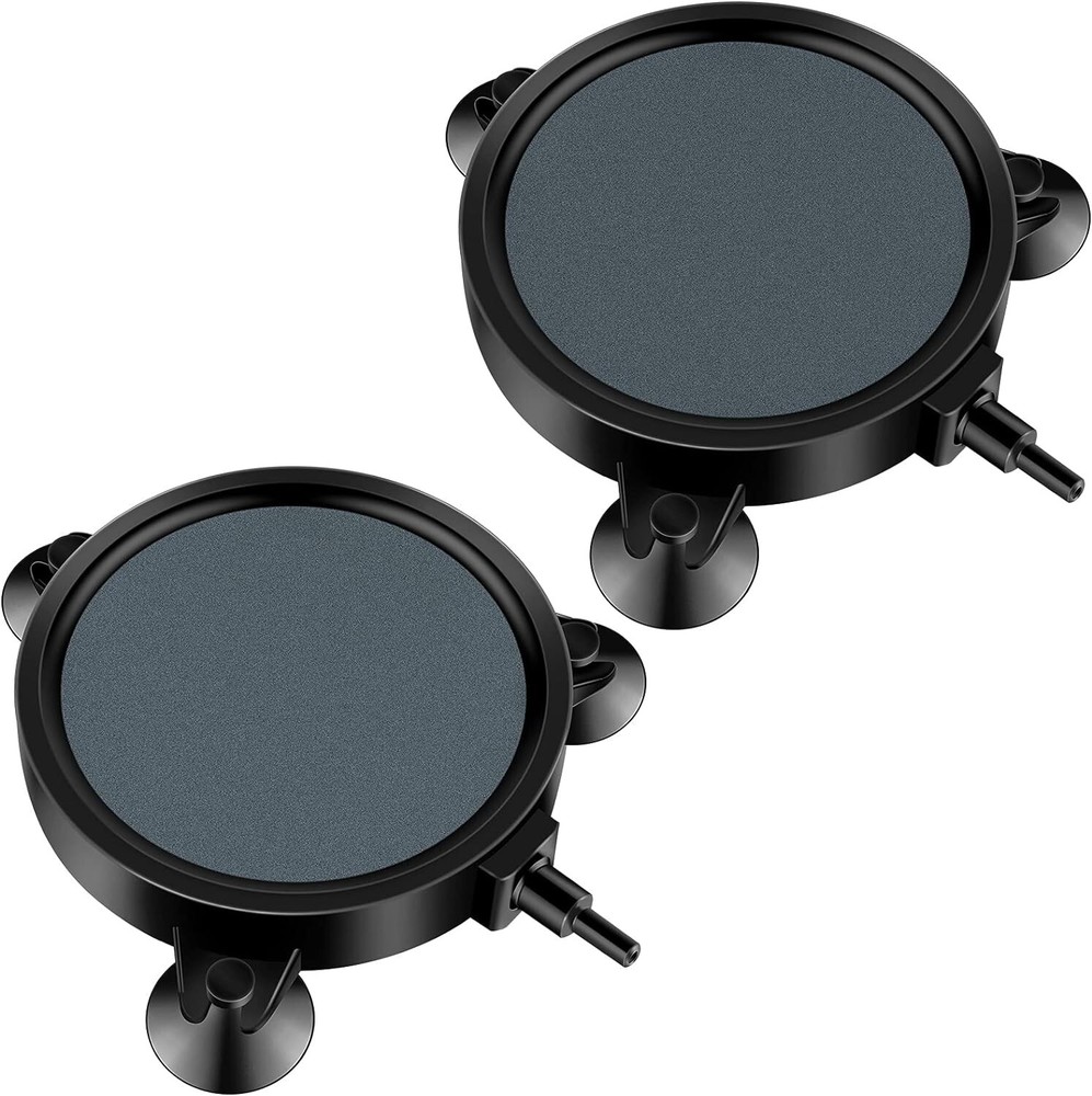 4 Inch Air Stone Disc Bubble Diffuser for Aquariums, Fish Tanks & Ponds - 2 Pack