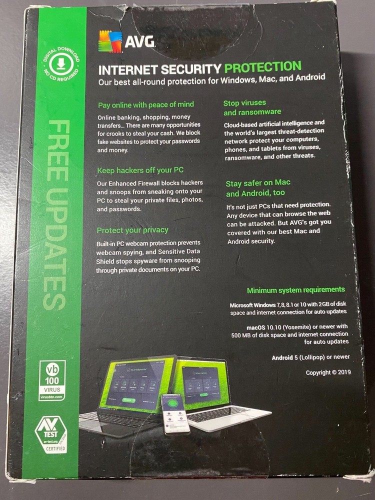 AVG internet security 2022 (Apple, Windows, Android)