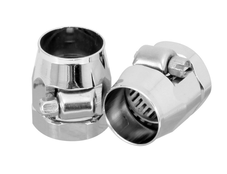 Spectre SPE-2268, 2 Pack Natural Stainless Steel 3/8In Fuel Line Fitting Chrome