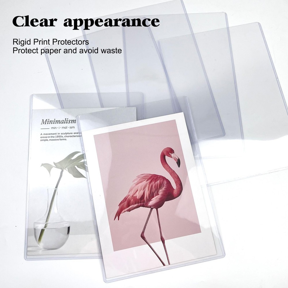 20 Pack 8.5 x 11 Hard Plastic Sheet Protectors, Rigid, Menu, Certificate