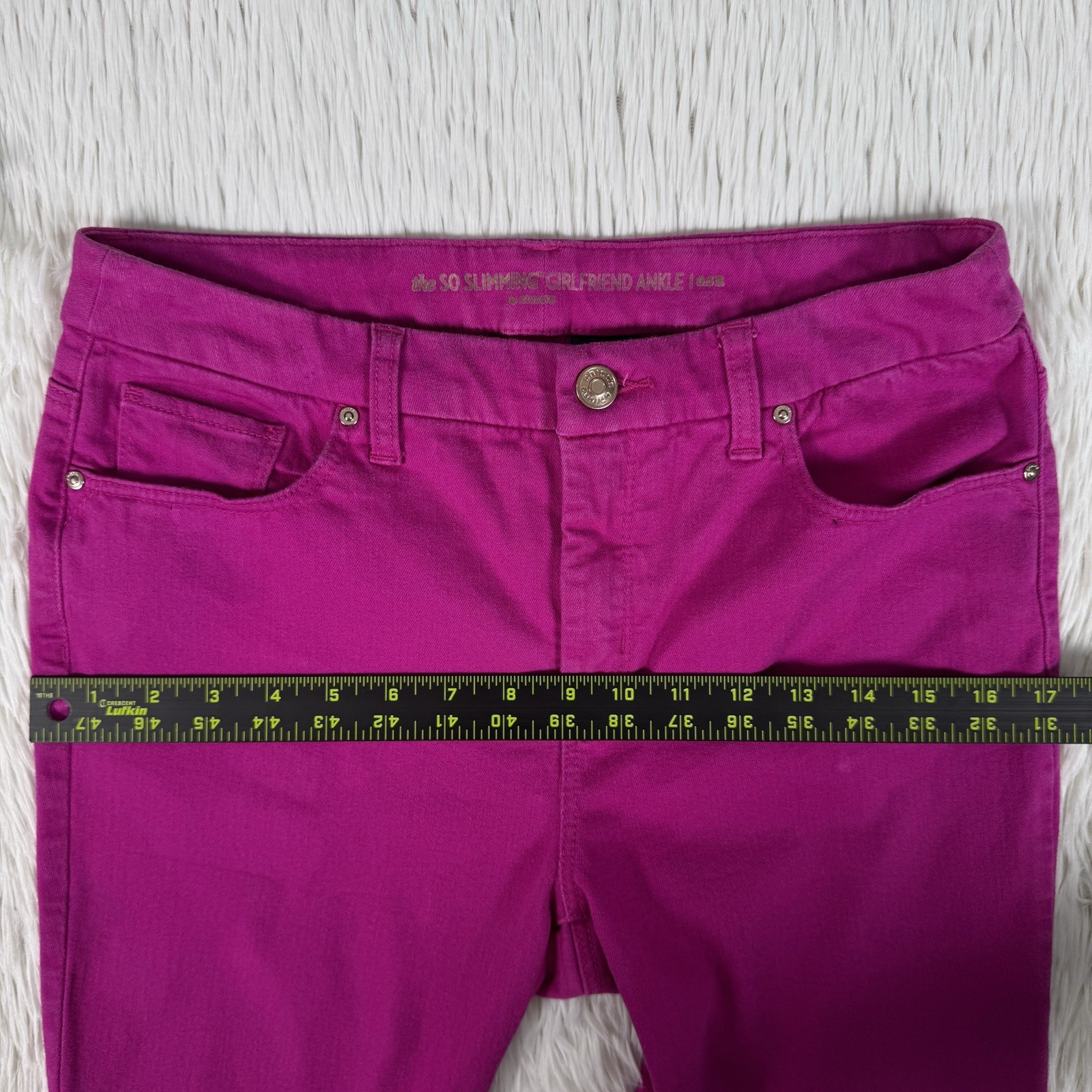 Chico's Pink The So Slimming Girlfriend Ankle Denim Jeans Women's 0.5 US 6