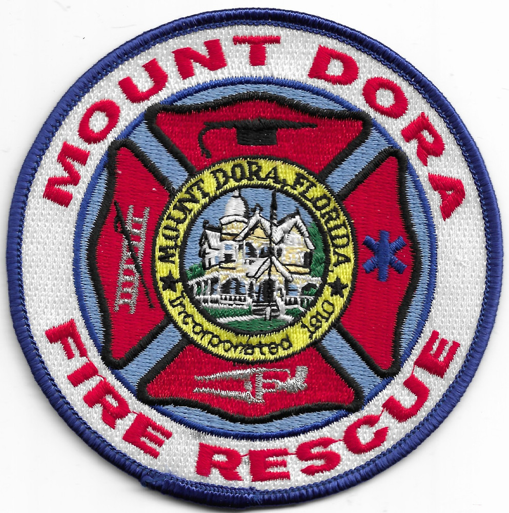 Vintage - Mount Dora  Fire - Rescue, Florida (4" round size) fire patch