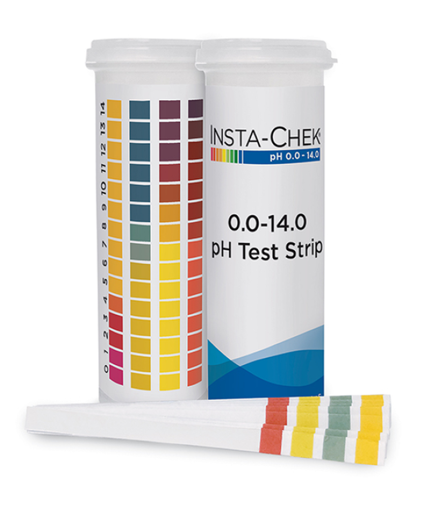 Multi-pad pH strip 0-14 test