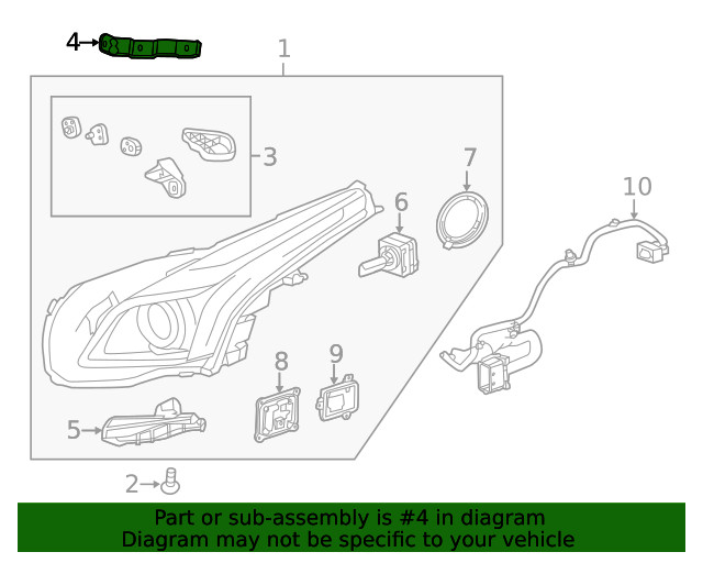 Genuine GM Driver Side Headlamp Bracket 22788404