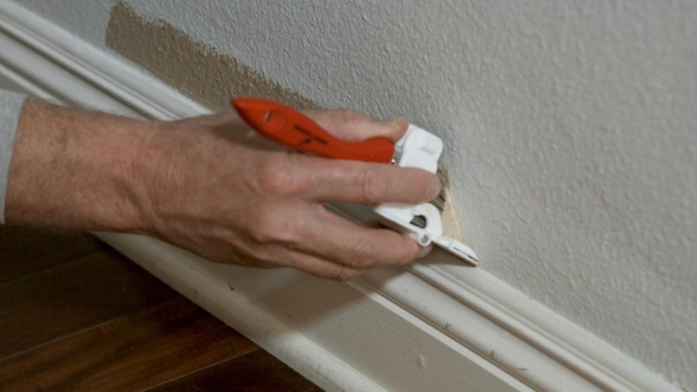 Two Edging Tools for Baseboard Edges, Uneven Trim - Paintbrush Not Include