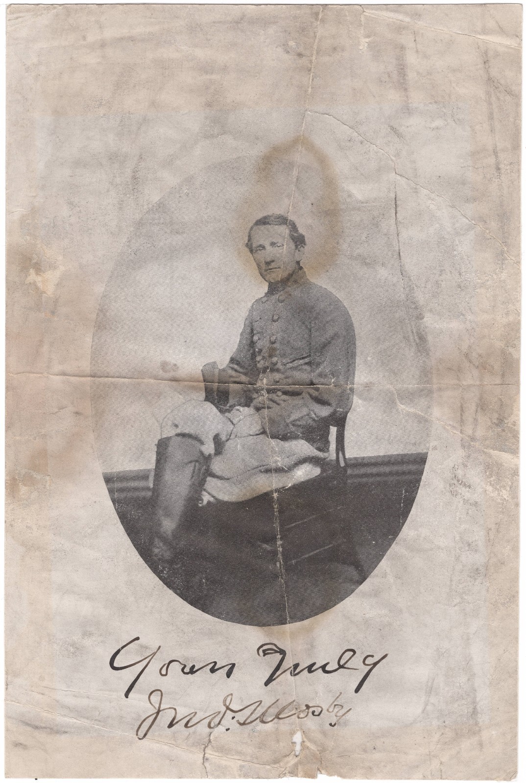 John S. Mosby - Photograph Signed - In Uniform - CSA "The Gray Ghost" - JSA LOA