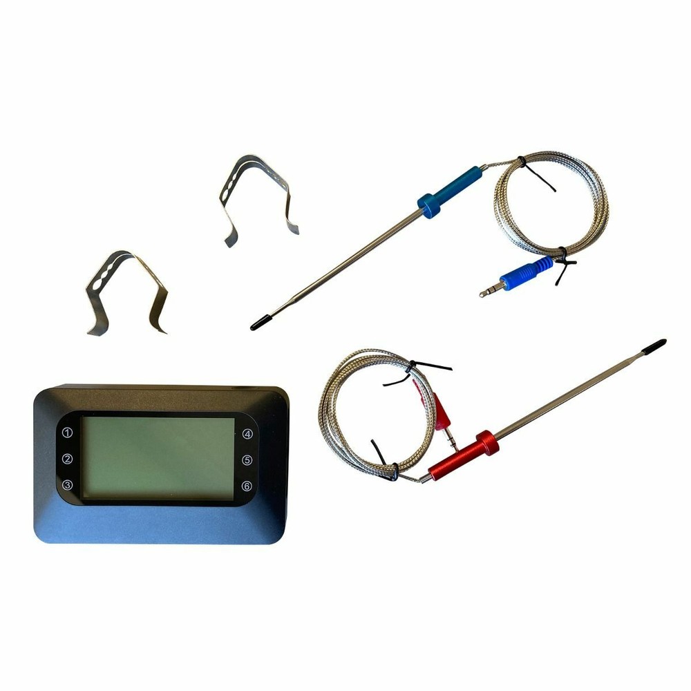 6 Probe Wi-fi Digital Long Range BBQ Thermometer W/ B-tooth (INCLUDES 2 Probes)