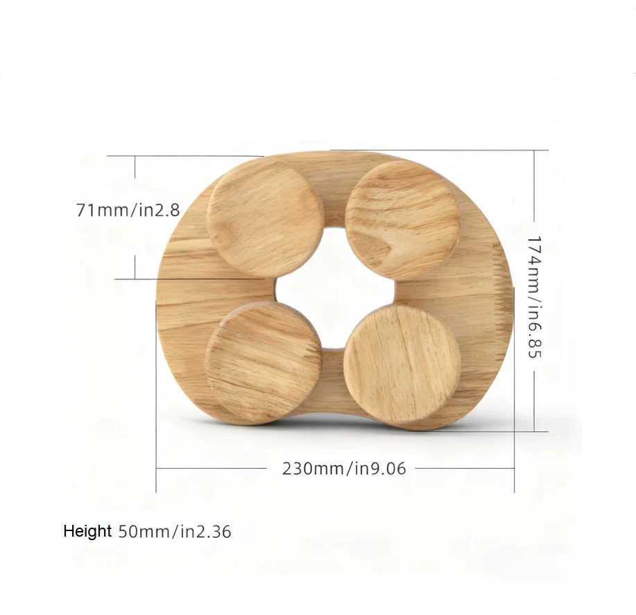 Wooden Sauna Headrest with Rotatable Disc - Sauna Accessory
