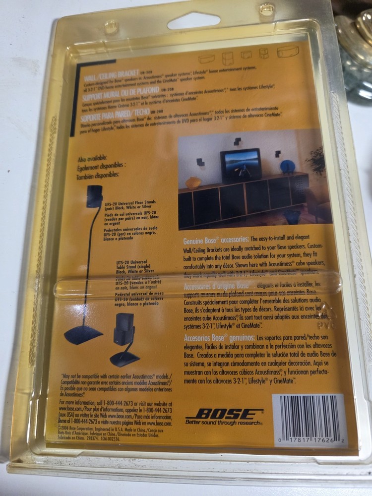 Bose UB-20B Black Wall/Ceiling Bracket for Home Entertainment System Speaker