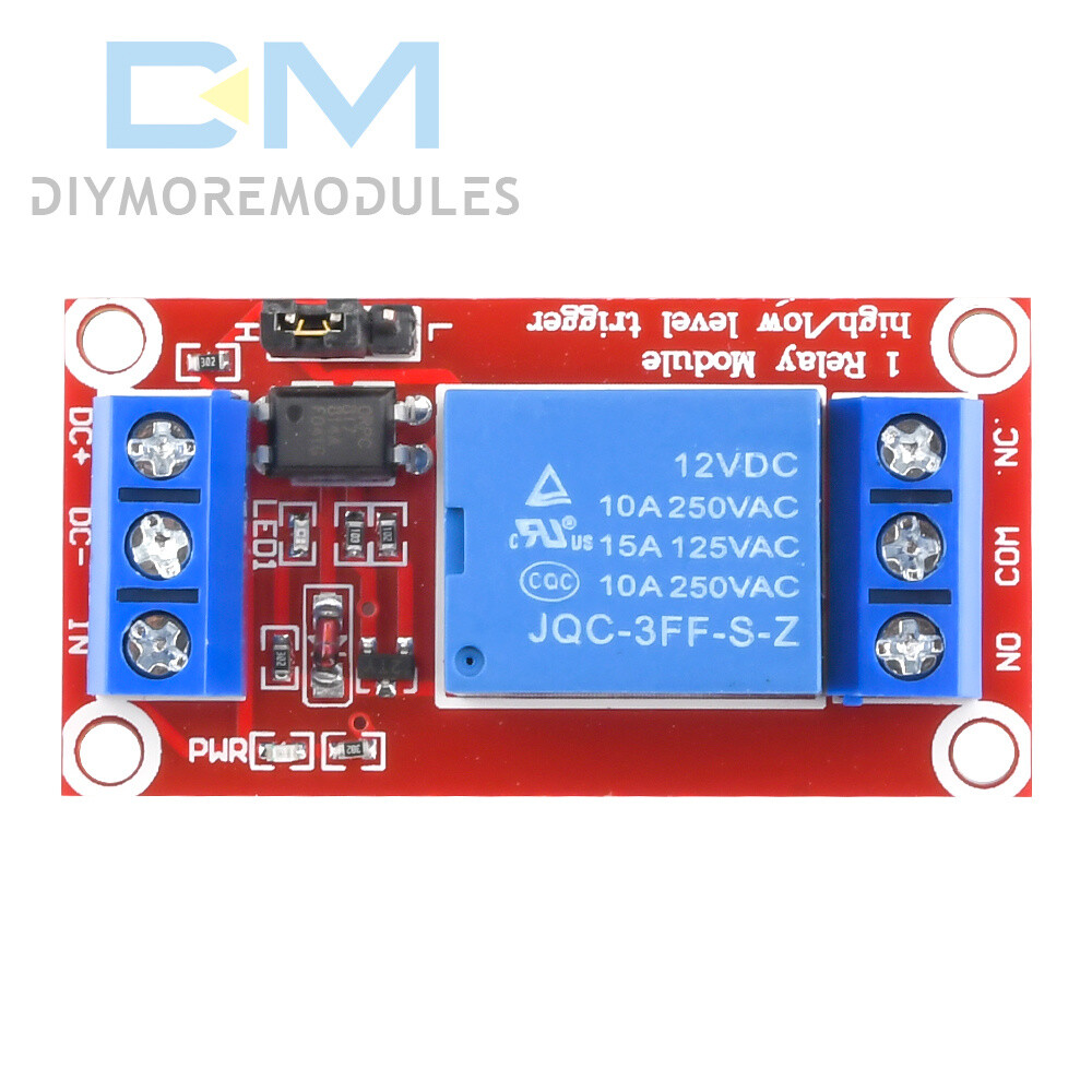 12V 1 Channel Relay High & Low Level Trigger Module With Optocoupler Isolation