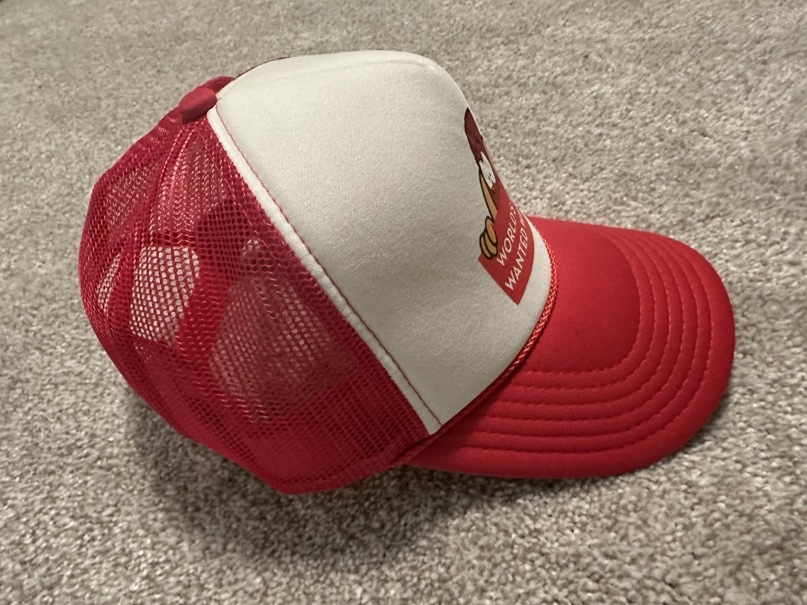 Wienerschnitzel "WORLD'S MOST WANTED WEINER" Baseball Cap HAT Red HOT DOG