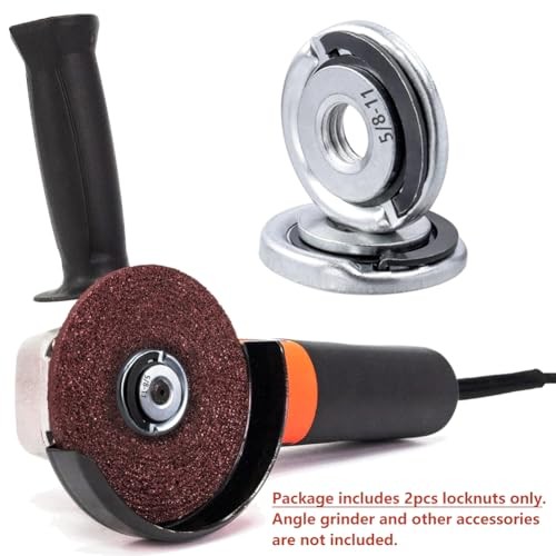 2Pcs Angle Grinder Flange Nuts with 5/8-11 Inch Thread, Quick Change Grinder