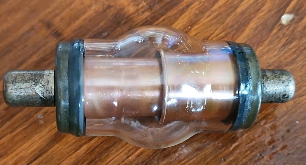 Vtg Glass Vacuum Capacitor