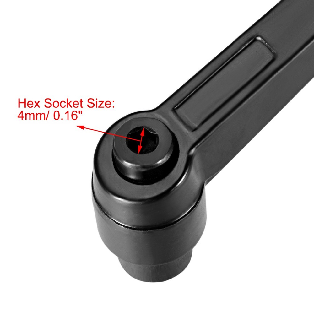 M8 Handle Adjustable Clamping Lever Thread Ratchet Female Stud