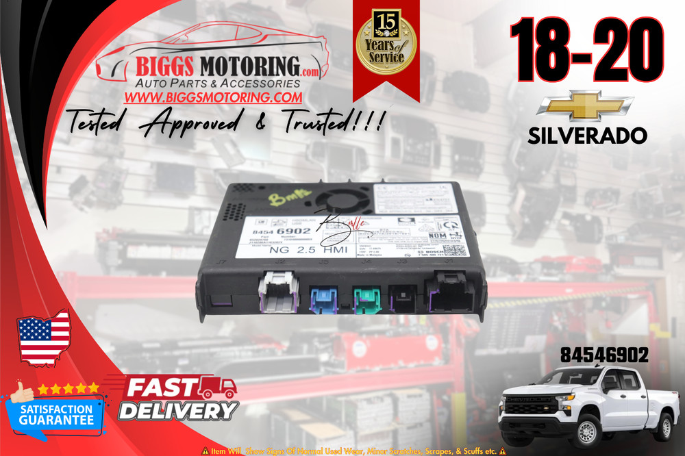 2018-2020 Chevy Silverado 1500 2.5 Human Machine  Interface Module HMI 84546902