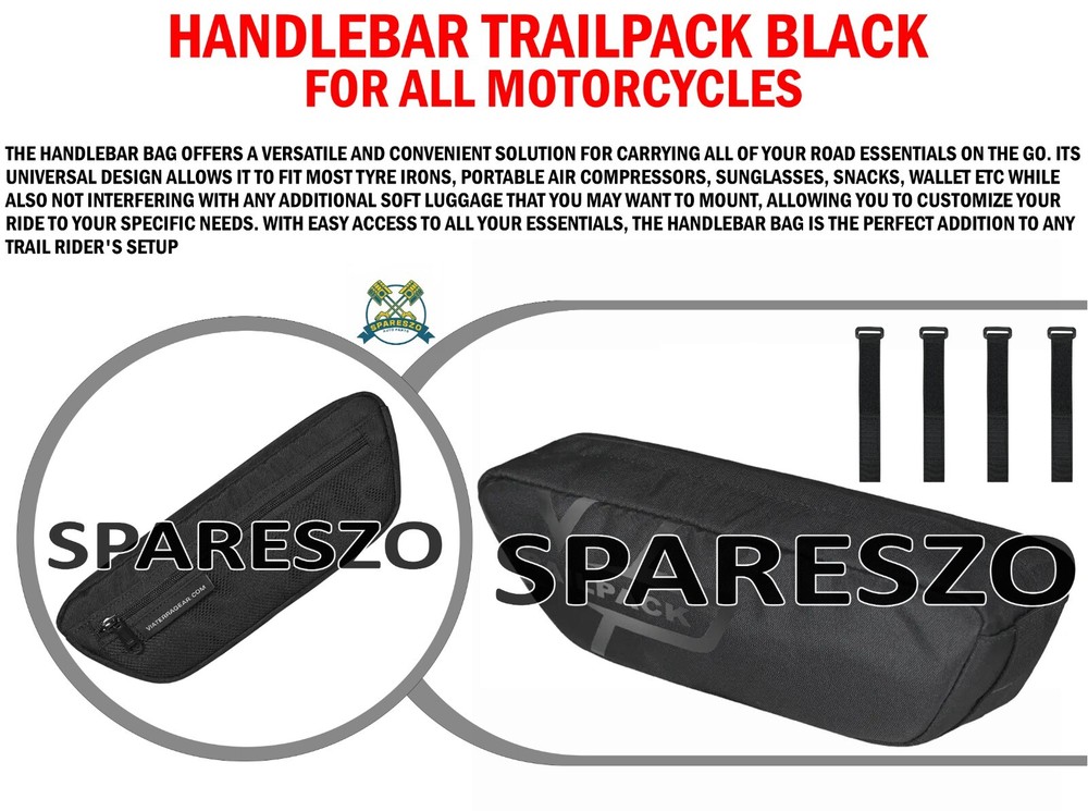 "HANDLEBAR TRAILPACK, BLACK" FIT FOR ALL MOTORCYCLES