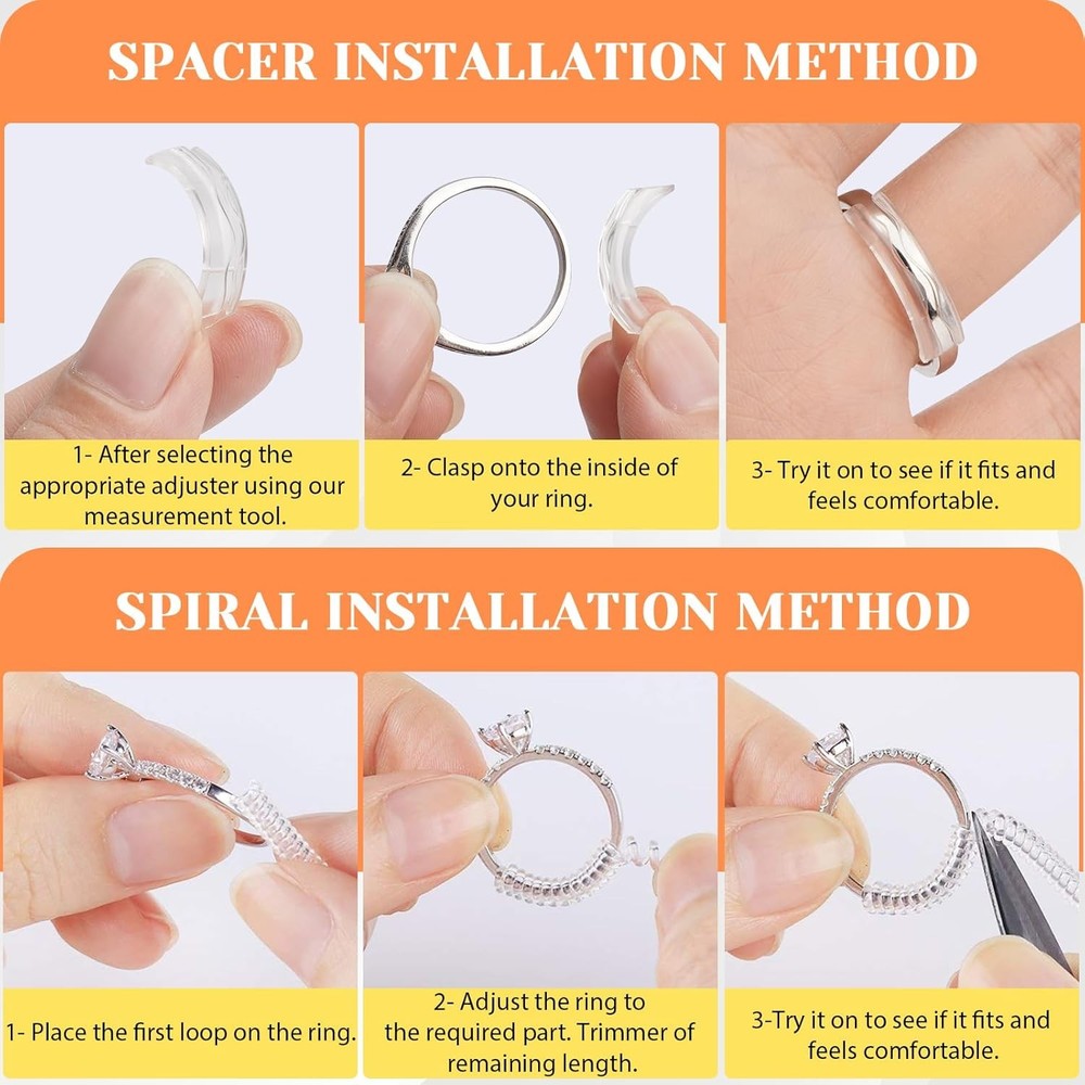 Coopache Ring Sizer Adjuster for Loose Rings, 14 Pack 14 Sizes Guards,...