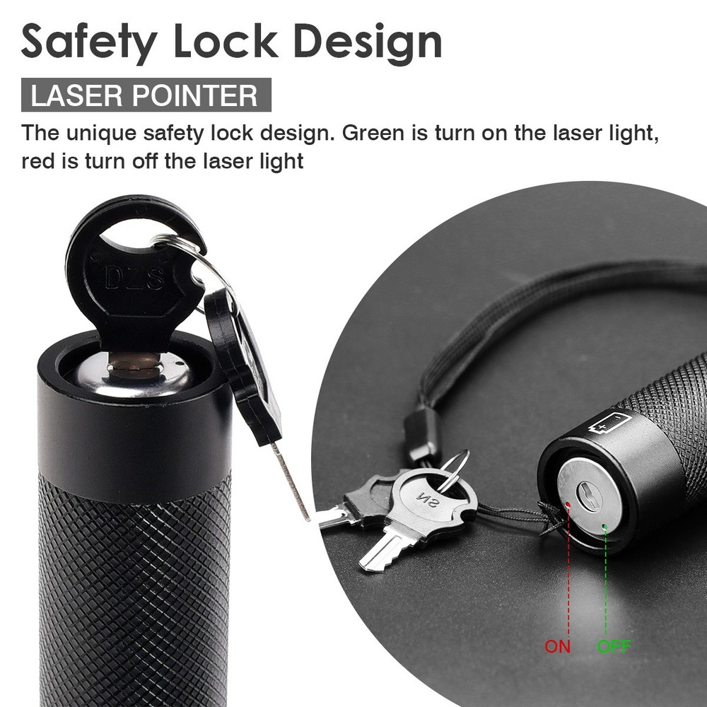 2PCS 900miles Green Laser Pointer Pen Astronomy Visible Single Beam Light Lazer