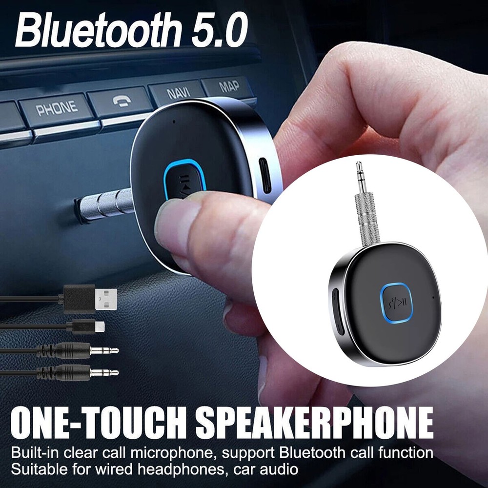 3.5mm Aux Bluetooth Receiver Car Adapter Wireless Audio Receiver for Home Stereo