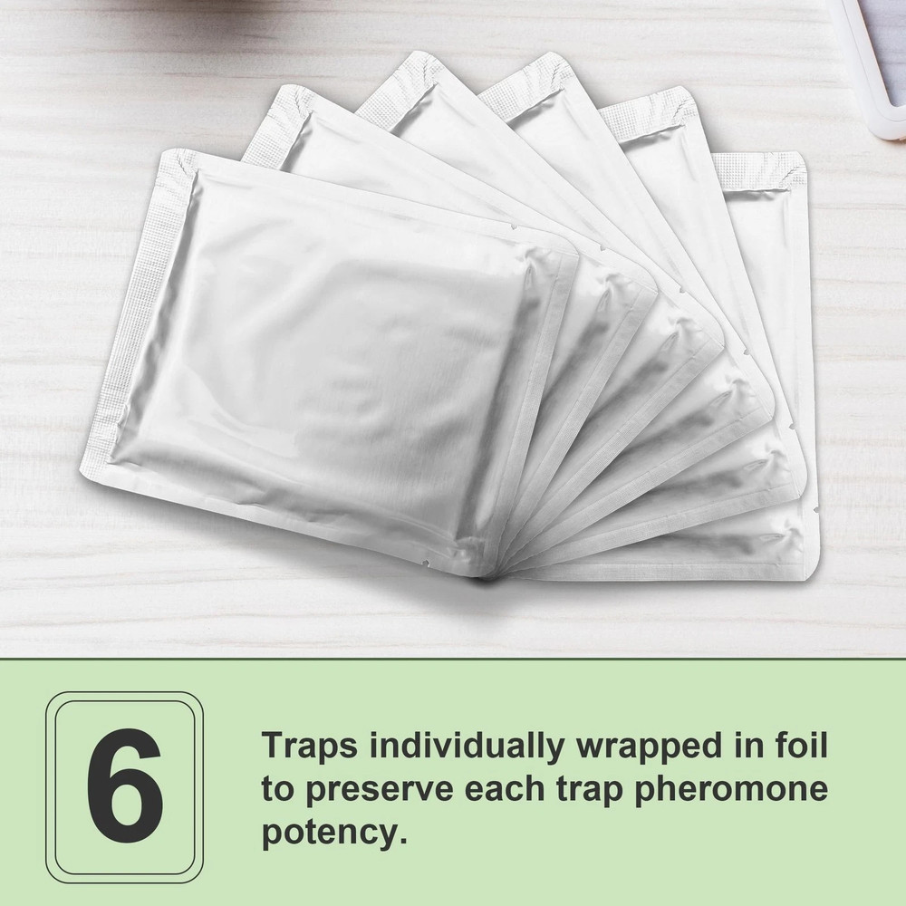 Pheromone Moth Traps 6 Pack Non-Toxic Odorless Indoor Pest Control