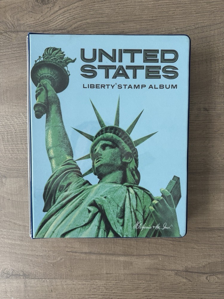 1990 HE Harris Liberty Stamp Binder & Pages  From 1847- 1989 New! No Stamps Incl