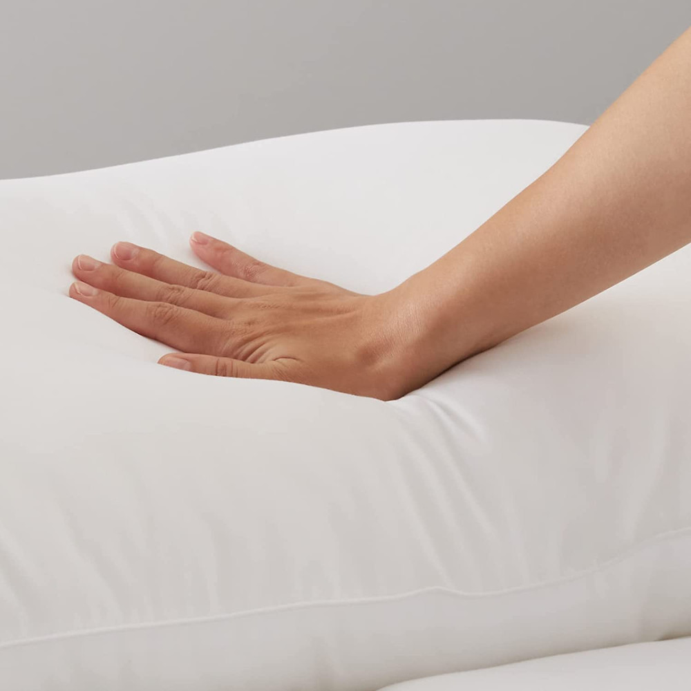 down Alternative Bed Pillows and Pillow Protector Case 2-Piece Set, Medium Densi