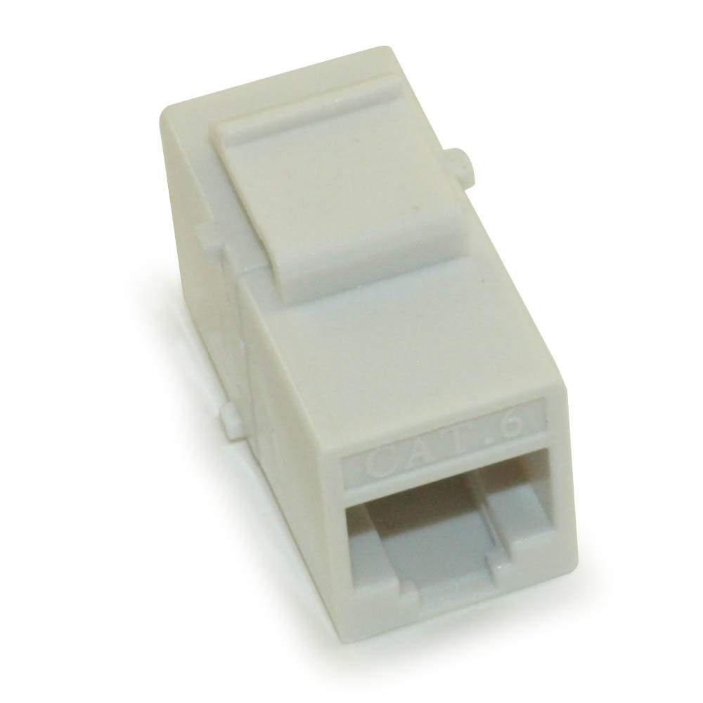 Keystone Jack Insert/Coupler Type Cat 6 RJ45 Networking White