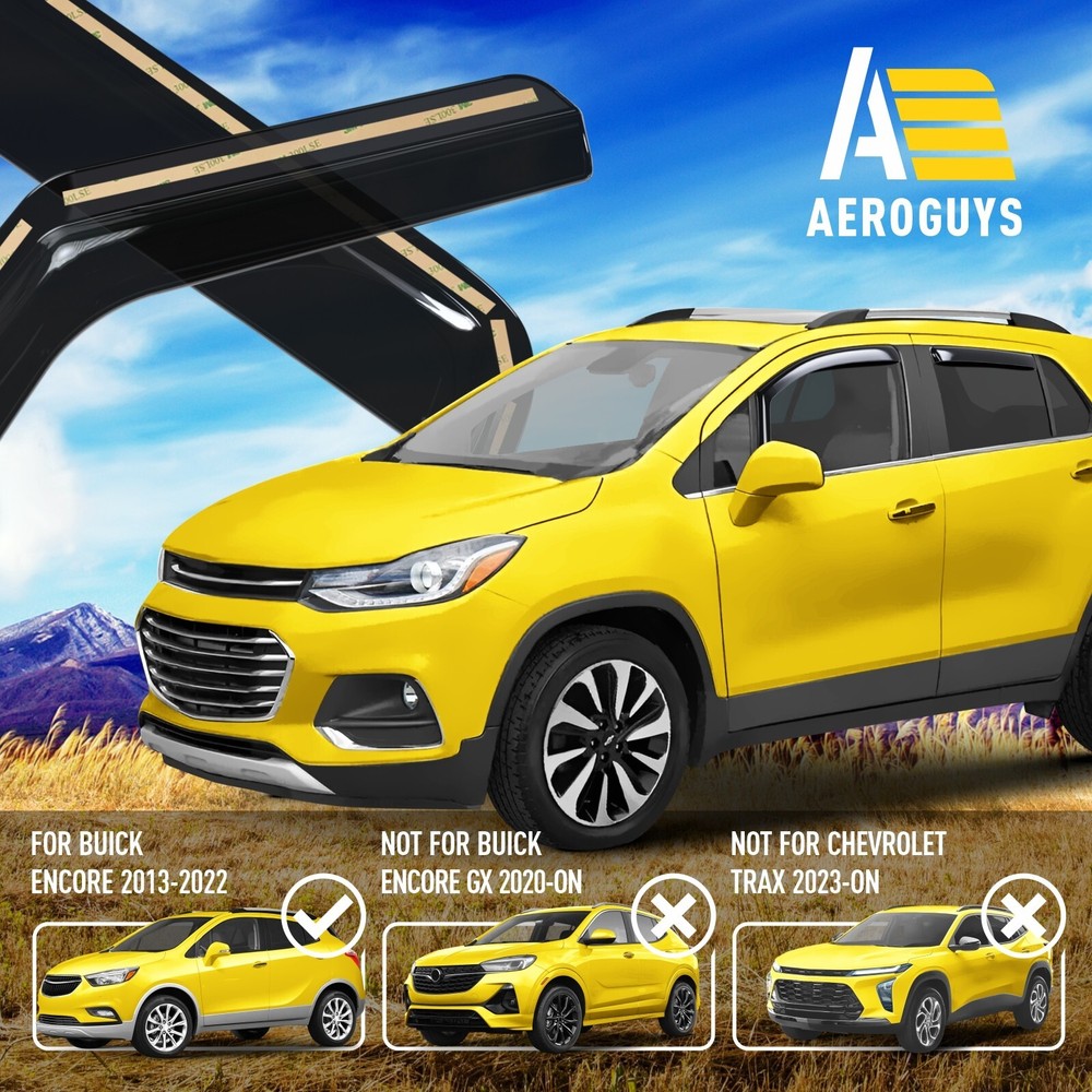 Side Window Deflectors Rain Guards for 2014-2022 Chevrolet (Chevy) Trax