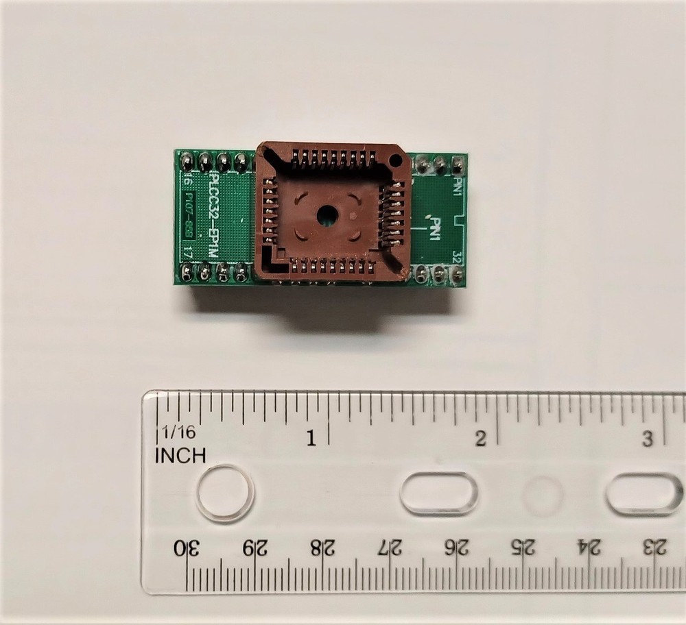 PLCC-32 to DIP-32 Adapter for Prom Programmer, IC Socket Converter, New.