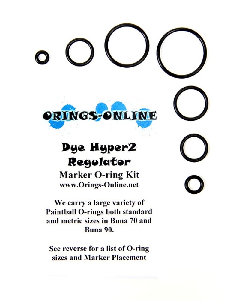 Dye Hyper2 Paintball Regulator O-ring Oring Kit x 4 rebuilds / kits