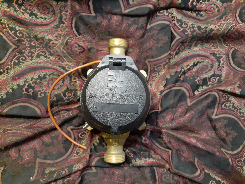 Badger Model 25 Water Meter. LOW USE! Gallon Direct Read. With Endpoint Wire.