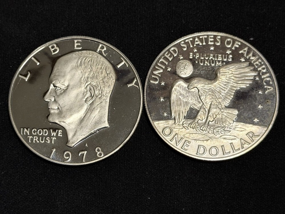 1978 S Proof Eisenhower “Ike Silver Dollar”.  type 1, Clad "PROOF COIN"