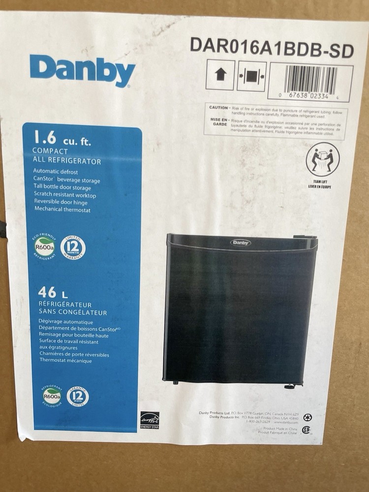 Danny 1.6 Cu. Ft Compact All Refrigerator - DAR016A1BDB-SD