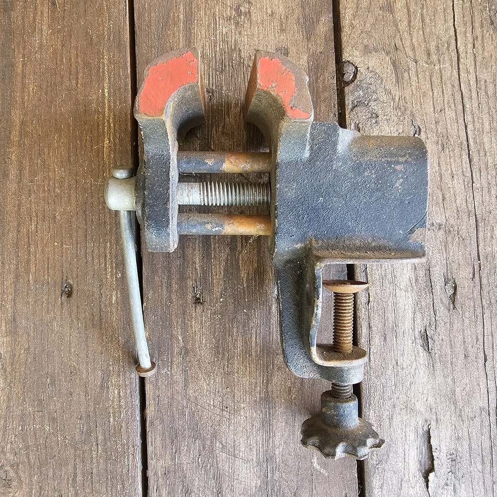 Vintage 3" Clamp On Table Vise