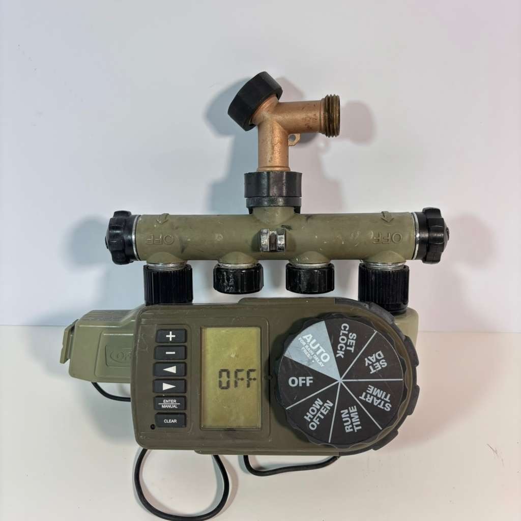 Orbit 56905 Yard Watering System & 56082 3-Outlet Irrigation Faucet Digital Time