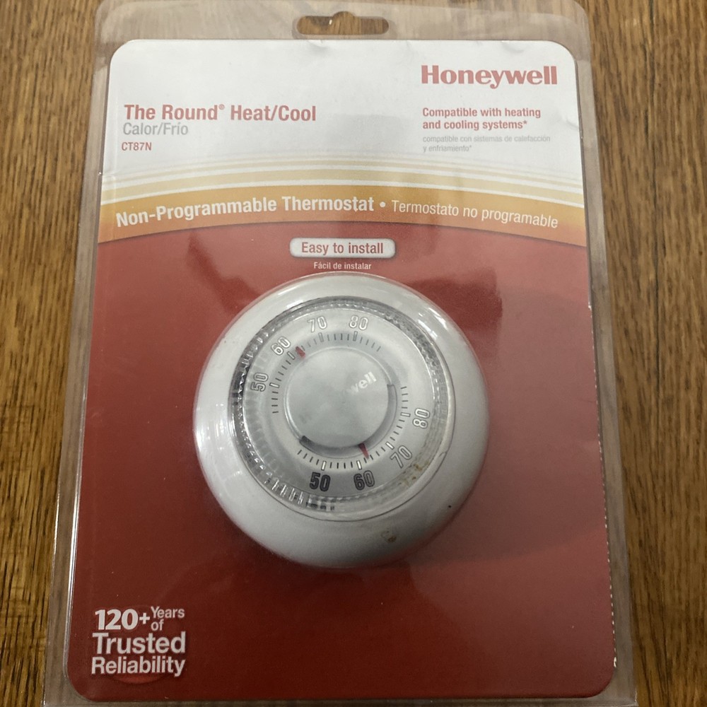 Honeywell CT87N Round Non-Programmable  Thermostat Heating & Cooling - Open Box