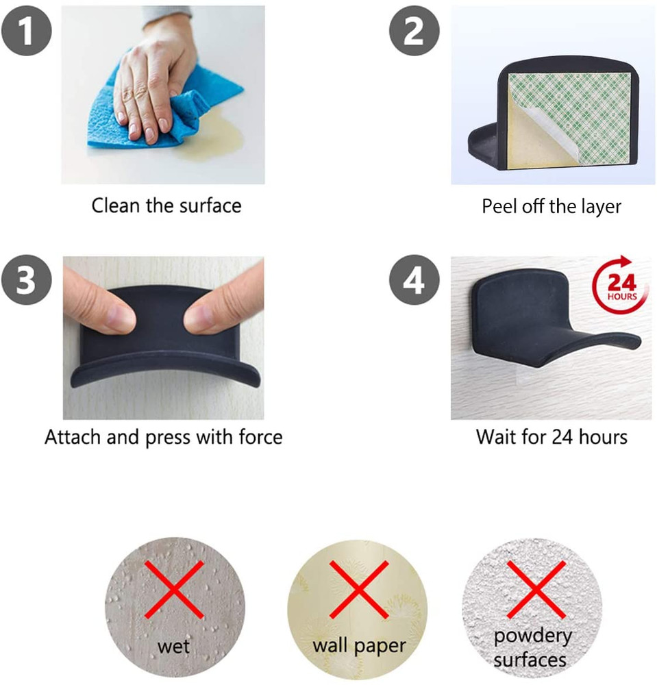 Headphone Hanger Holder Wall Mount Headset Hook under Desk Universal