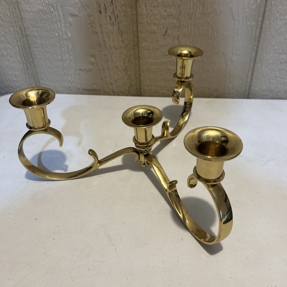 Teleflora Brass 4 Candle Holder