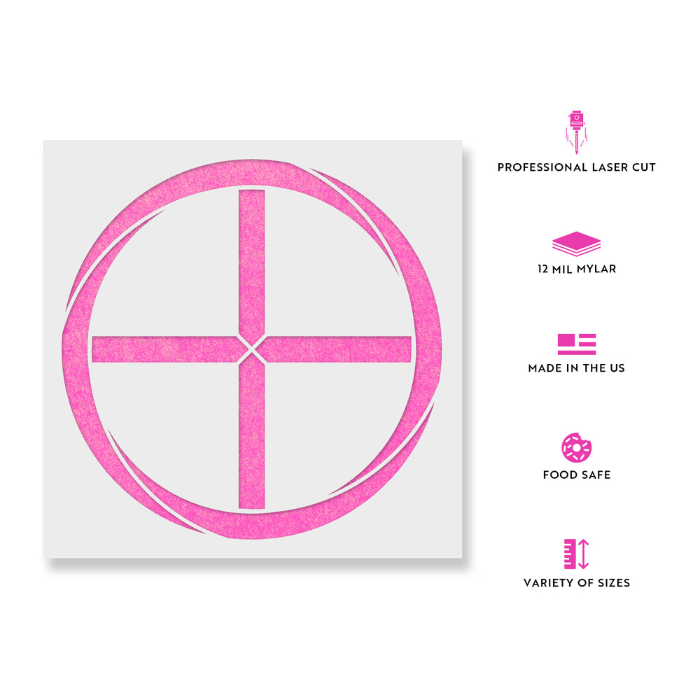 Earth Astrology Symbol Stencil
