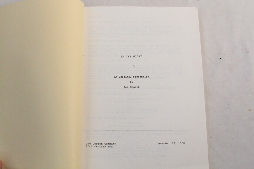 In The Night Screenplay Script Jeb Stuart 20th Century Fox Dec 16 1988