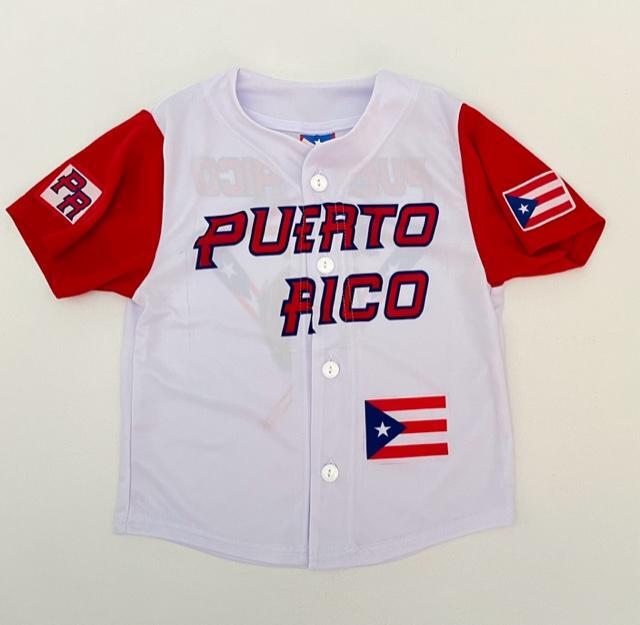Puerto Rico Boricua PR Flag EL Morro Children Kids Baseball Jersey Shirt Sizes