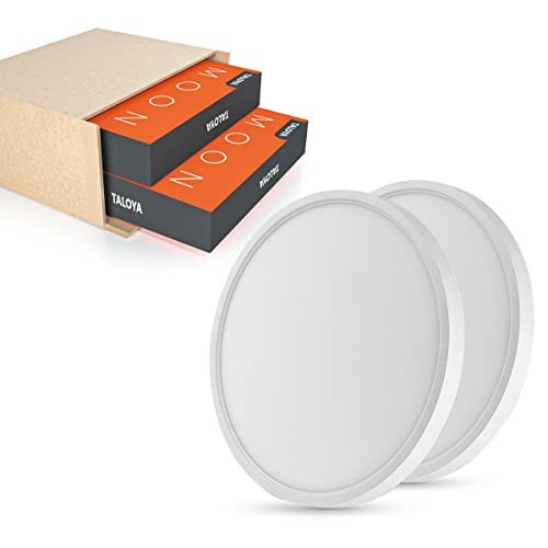 White LED Flush Mount Ceiling Light Fixture - 12" Flush Mount - 2 Pack
