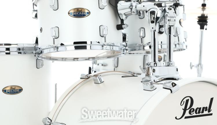 Pearl Decade Maple 5-piece Shell Pack - 22" Kick - White Satin Pearl
