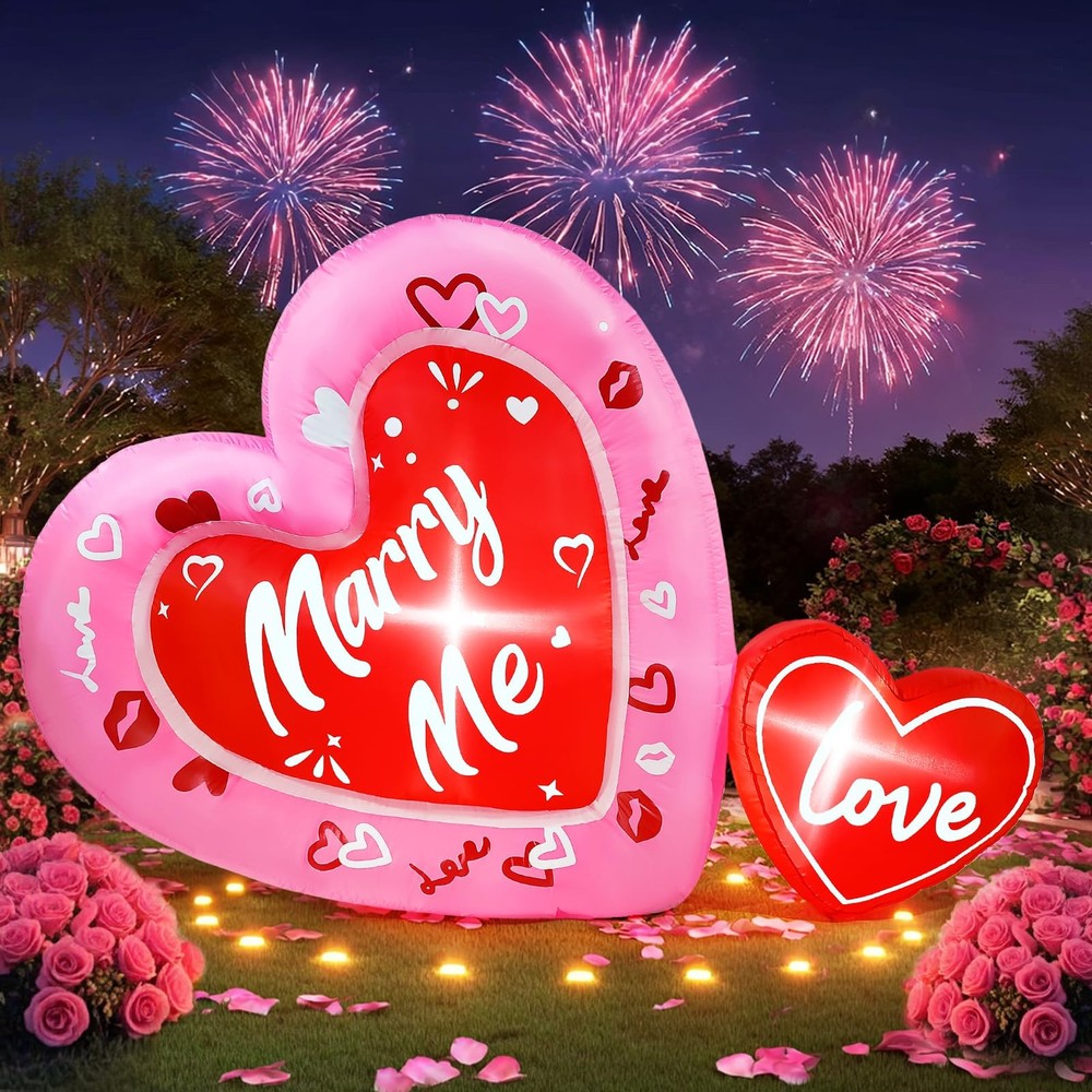 LETIME 6.9 FT Proposal Inflatable Decorations Romantic Multicolor