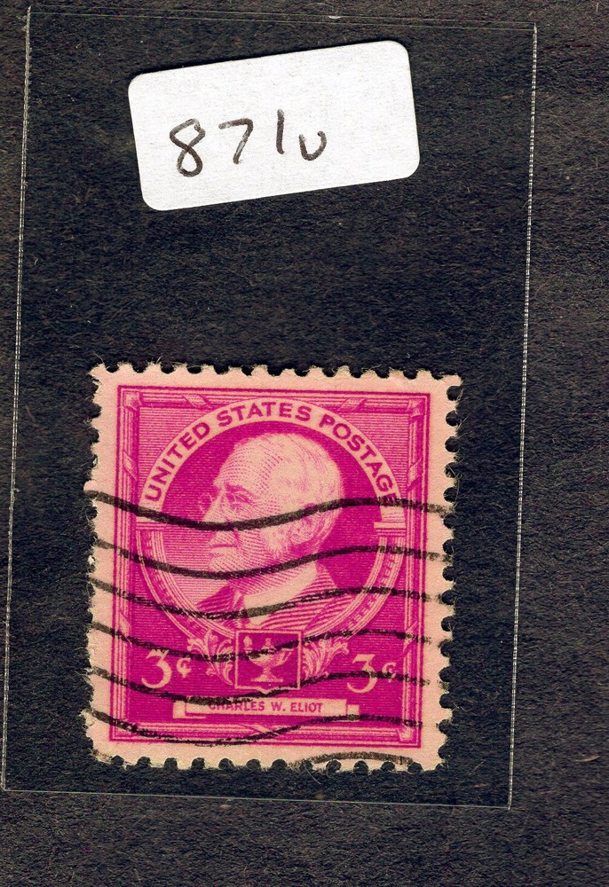 1940 Stamp #871 Charles W. Eliot Used