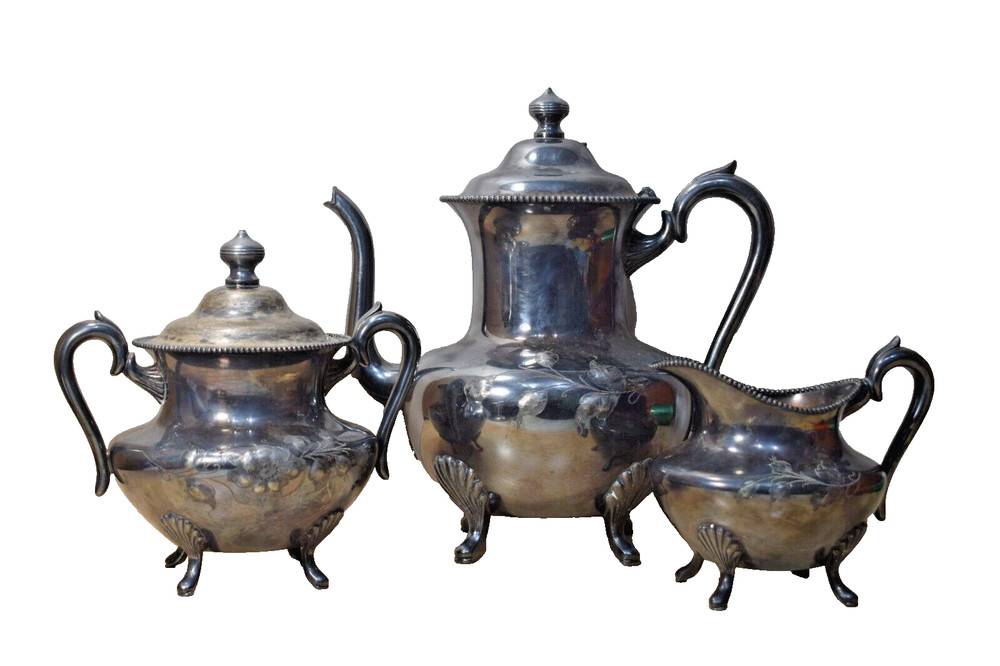 Poole Silver Company Tea Set 946 Vintage