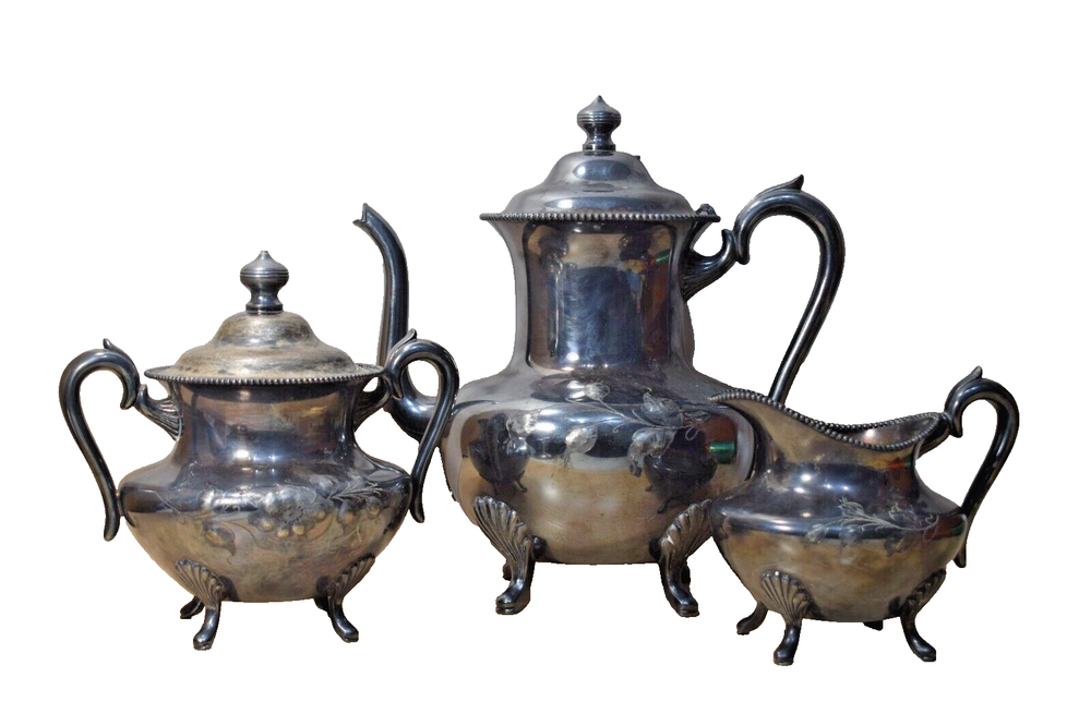 Poole Silver Company Tea Set 946 Vintage