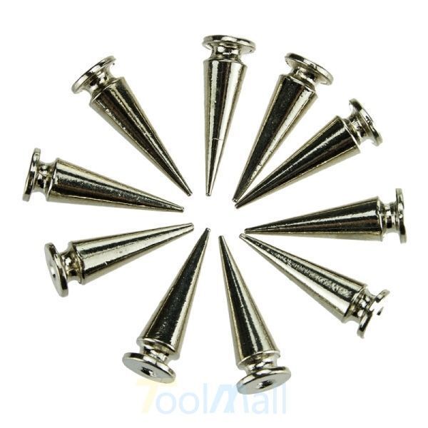 Bulks Metal Spikes Punk Cone Rivets Studs Screw for Clothing Jacket Leather A++