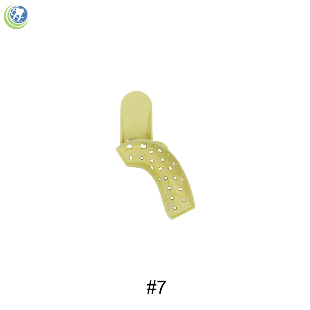 DISPOSABLE PLASTIC AUTOCLAVABLE IMPRESSION TRAYS PARTIAL PERFORATED #7 12/BAG