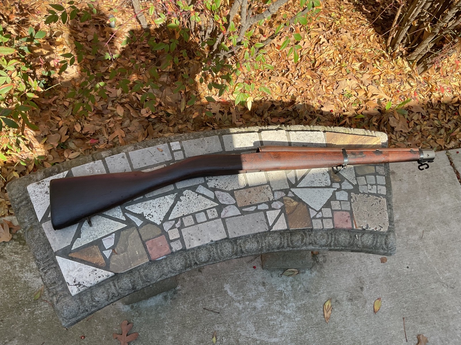 Remington 1903A3 stock, handguard, hardware as shown.  Cartouches